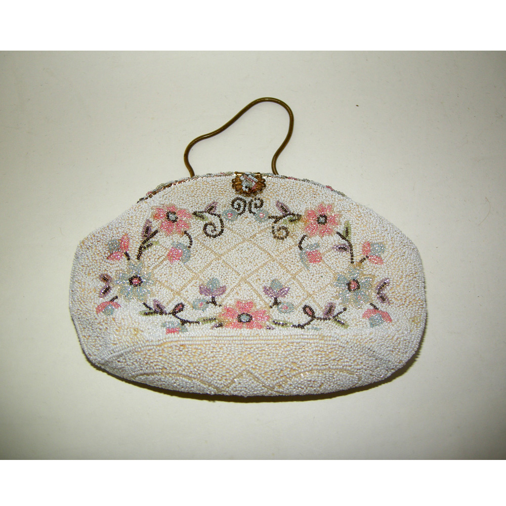 Vintage 1940s French Beaded Handbag