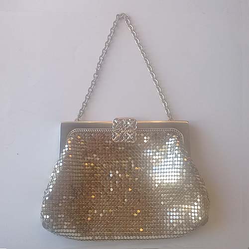 whiting davis silver mesh purse