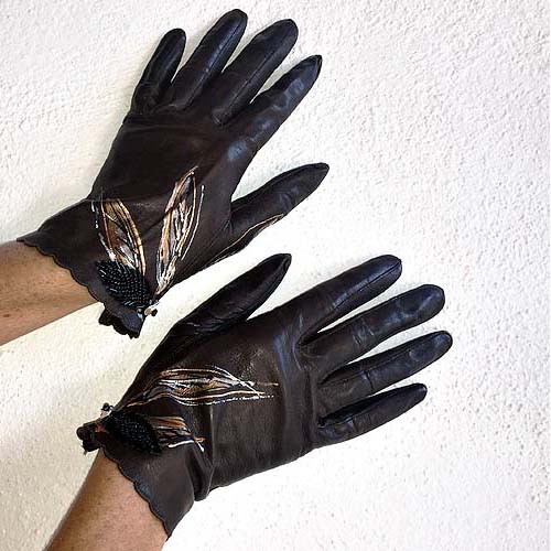 Vintage Ladies leather Gloves outlet